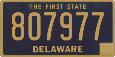 DE license plate 807977
