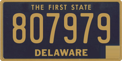 DE license plate 807979