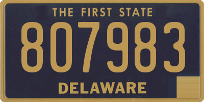DE license plate 807983