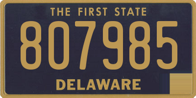 DE license plate 807985