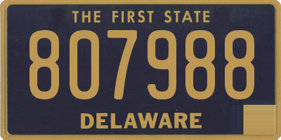 DE license plate 807988