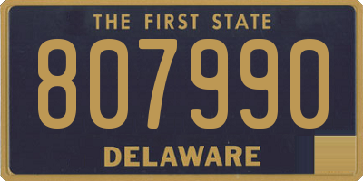 DE license plate 807990