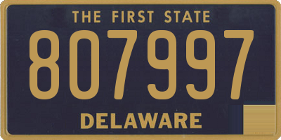 DE license plate 807997