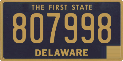 DE license plate 807998