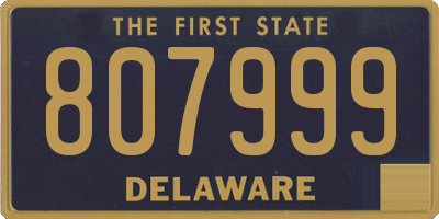 DE license plate 807999