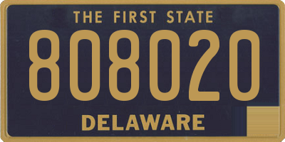DE license plate 808020