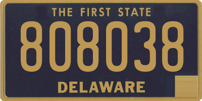 DE license plate 808038
