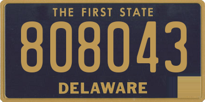 DE license plate 808043