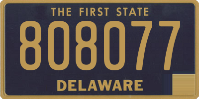 DE license plate 808077