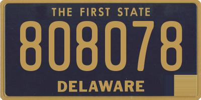 DE license plate 808078