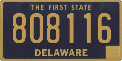 DE license plate 808116