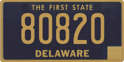 DE license plate 80820