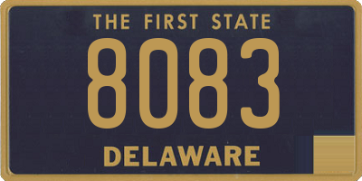 DE license plate 8083