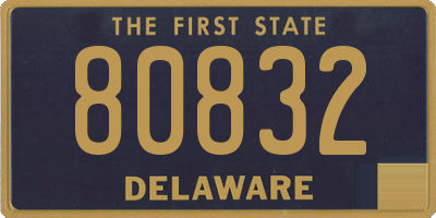 DE license plate 80832
