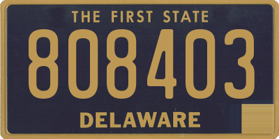 DE license plate 808403
