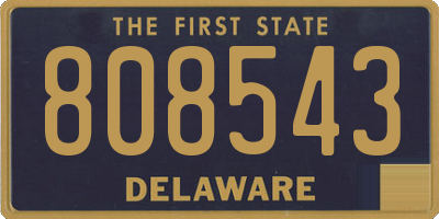 DE license plate 808543