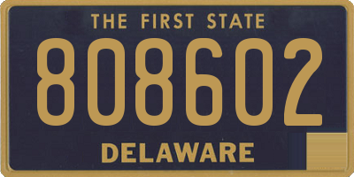 DE license plate 808602
