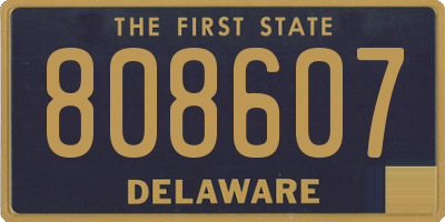DE license plate 808607