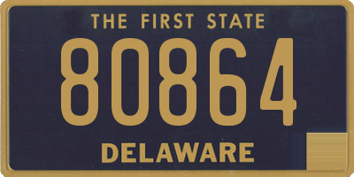 DE license plate 80864