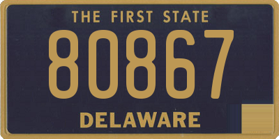 DE license plate 80867