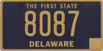DE license plate 8087