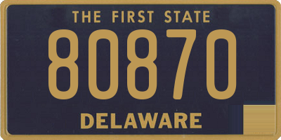 DE license plate 80870
