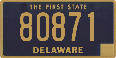 DE license plate 80871