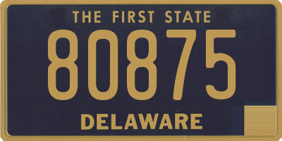 DE license plate 80875