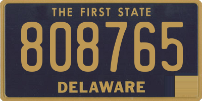 DE license plate 808765
