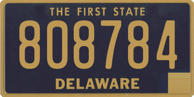 DE license plate 808784