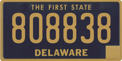 DE license plate 808838