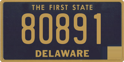DE license plate 80891