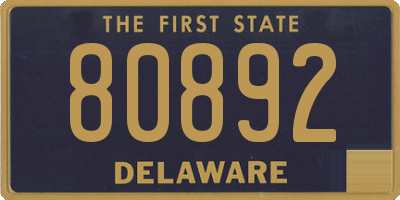 DE license plate 80892