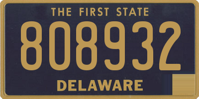 DE license plate 808932