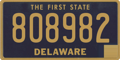 DE license plate 808982