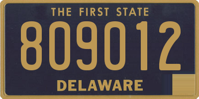 DE license plate 809012