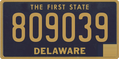 DE license plate 809039