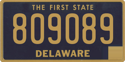 DE license plate 809089