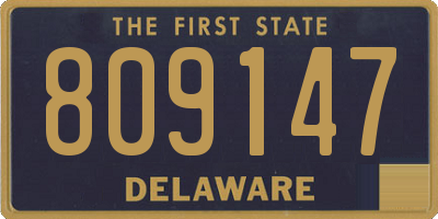 DE license plate 809147