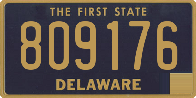 DE license plate 809176