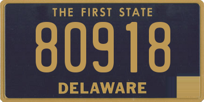 DE license plate 80918