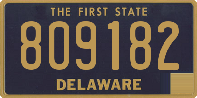 DE license plate 809182