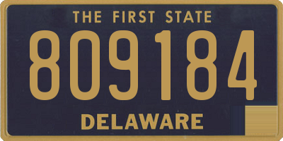 DE license plate 809184