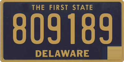 DE license plate 809189