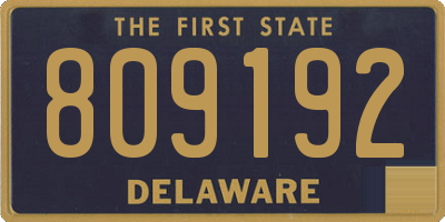 DE license plate 809192