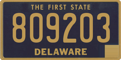 DE license plate 809203