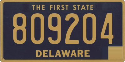 DE license plate 809204