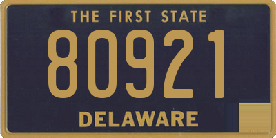 DE license plate 80921