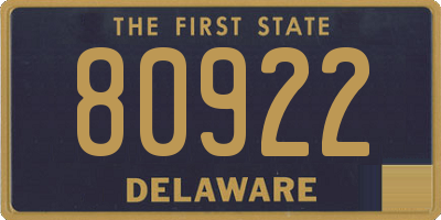 DE license plate 80922
