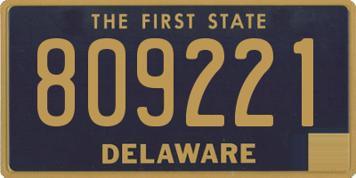 DE license plate 809221